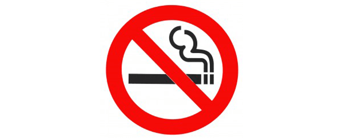 cigarette with no entry sign