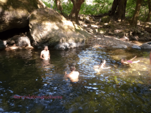 river with people swimming