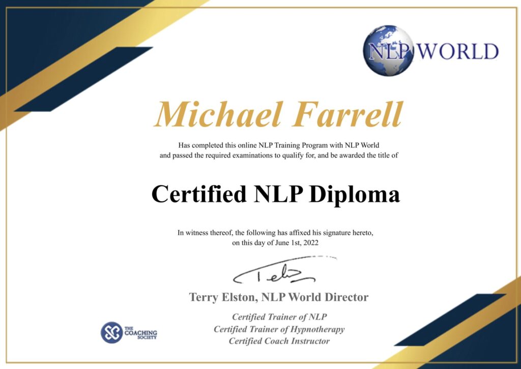 Picture of accredited nlp online certificate